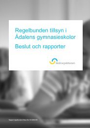 Regelbunden tillsyn i Ådalens gymnasieskolor ... - Skolinspektionen