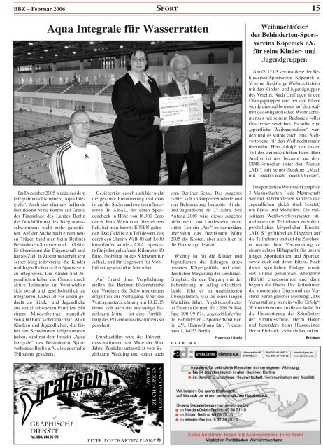 VEREINE - Berliner Behindertenzeitung