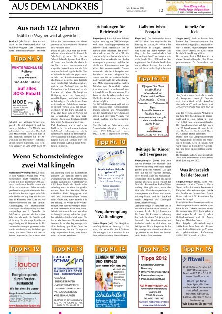 04. Jan. 2012 - Singener Wochenblatt