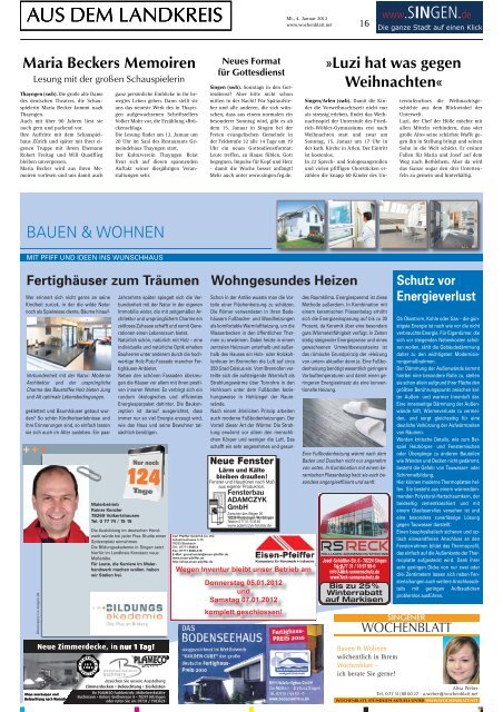 04. Jan. 2012 - Singener Wochenblatt