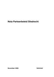 Nota Parkeerbeleid Sliedrecht - Gemeente Sliedrecht