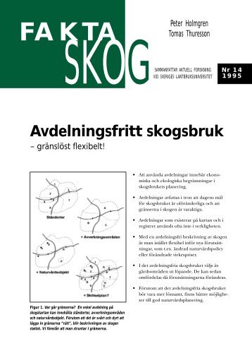 Avdelningsfritt skogsbruk - SLU