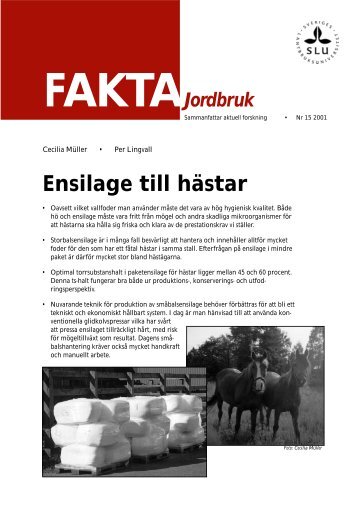 Hästensilage PM - SLU