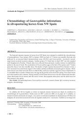 Chronobiology of Gasterophilus infestations in silvopasturing horses ...