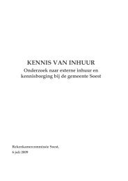 Eindrapport: Kennis van inhuur - Gemeente Soest