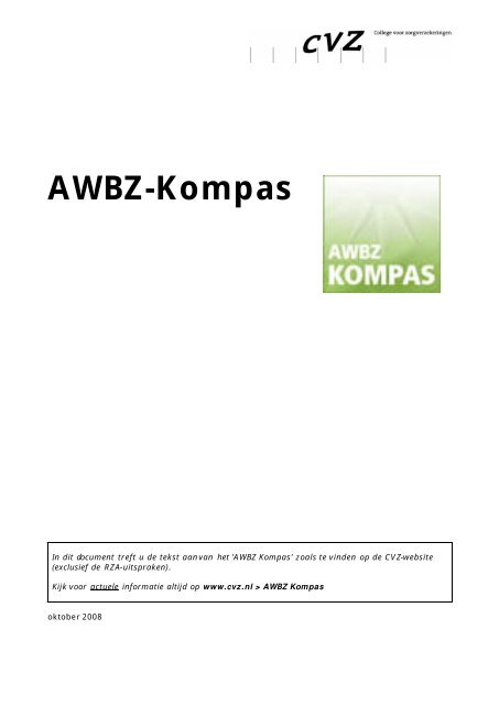 AWBZ-Kompas - GGZ Nederland