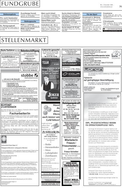 STOCKACHER - Singener Wochenblatt