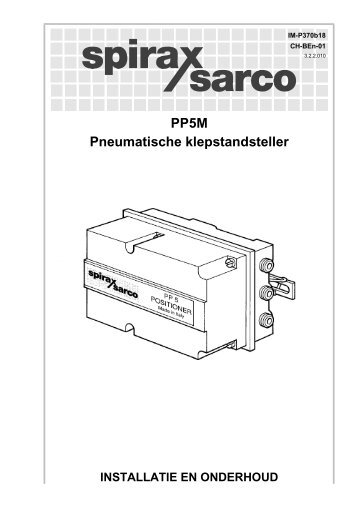 PP5M Pneumatische klepstandsteller - Spirax Sarco