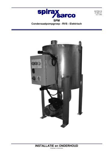 SPM - Condensaatpompgroep - RVS - Elektrisch - Spirax Sarco