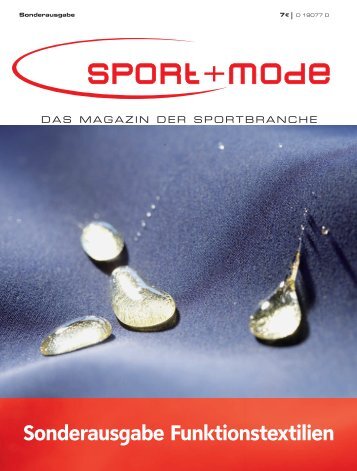 Sonderausgabe Funktionstextilien - sport+mode