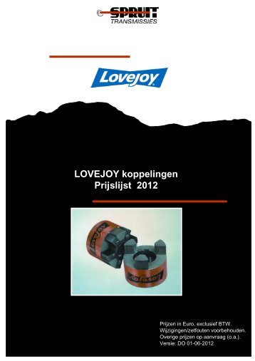 Lovejoy 2012 - Spruit Transmissies BV