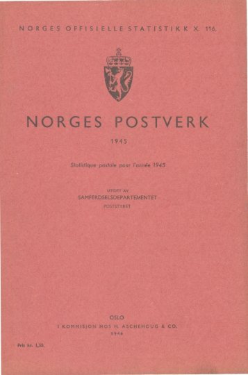 Norges postverk 1945 - SSB