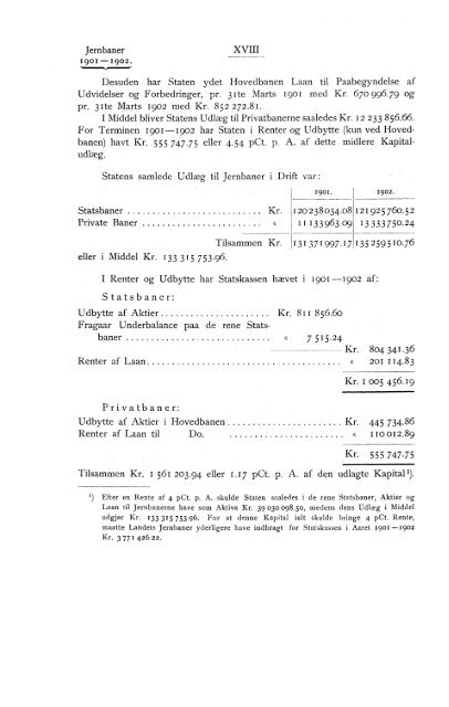 De offentlige jernbaner. Beretning om de norske jernbaners ... - SSB