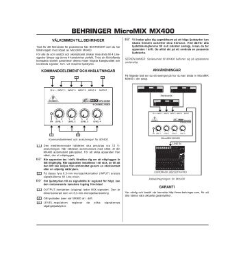 BEHRINGER MicroMIX MX400