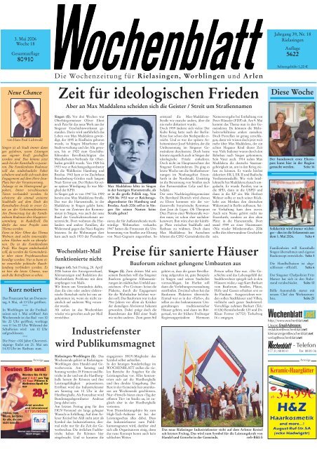03. Mai 2006 - Singener Wochenblatt