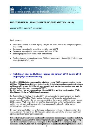 Toelichting bij de nieuwe manier van gegevenslevering aan ... - CBS