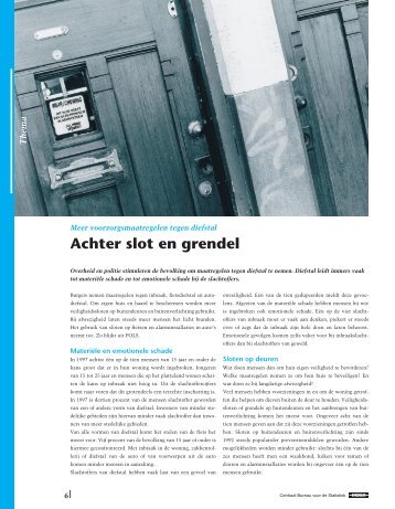 Achter slot en grendel - Cbs