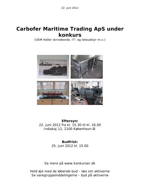 Carbofer Maritime Trading ApS under konkurs - konkurser.dk