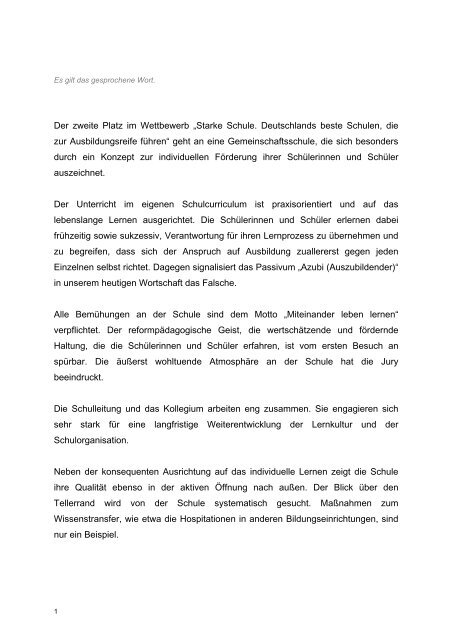 Lobdeburgschule Jena Laudatio Platz 2 ... - Starke Schule