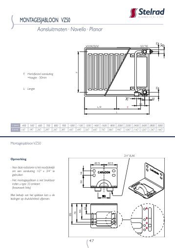 Montagesjablonen & instructies - Stelrad