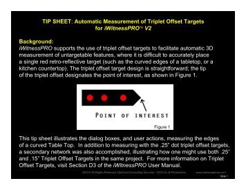 TIP SHEET: Automatic Measurement of Triplet Offset Targets - iWitness