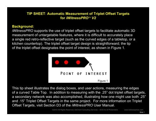 TIP SHEET: Automatic Measurement of Triplet Offset Targets - iWitness