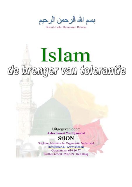 Uitgegeven door - StION | Stichting Islamitische Organisatie Nederland