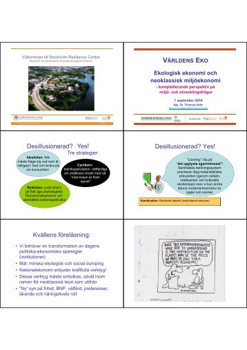 Föreläsningen som PDF - Stockholm Resilience Centre