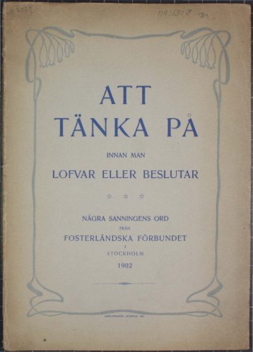 Fosterländska Förbundet