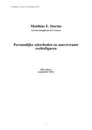 Persoonlijke zekerheden - Thuisblad van Matthias E. Storme