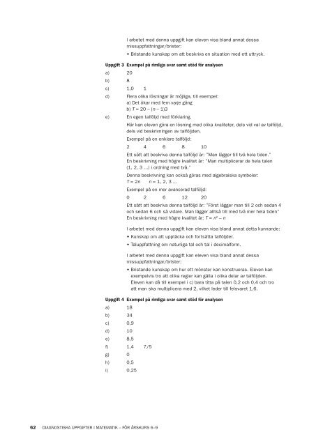 Diagnostiska uppgifter i matematik - Stockholms universitet