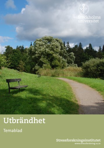 Utbrändhet - Stockholms universitet