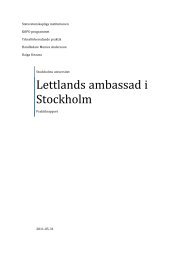 Lettlands ambassad i Stockholm - Stockholms universitet