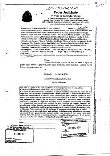 02. 0 / O I d' 7S Poder Judiciário - Secretaria da Saúde - Governo do ...