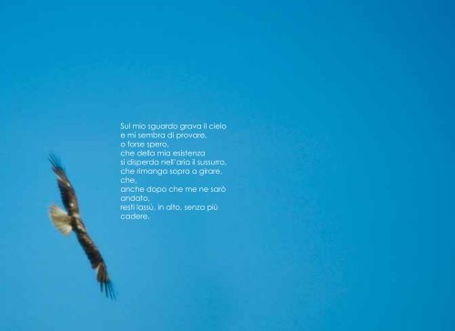 Sul mio sguardo grava il cielo e mi sembra di provare, o forse spero ...