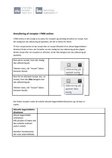 Annullering af recepter i FMK-online: