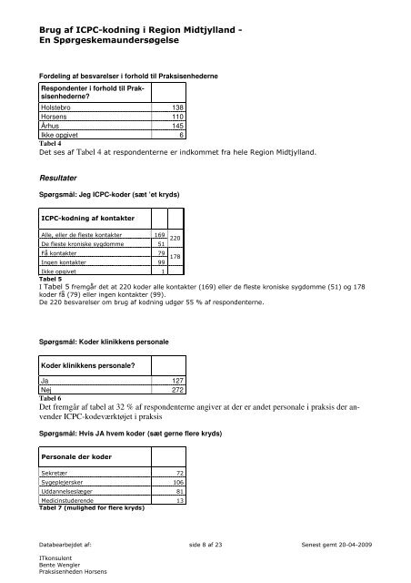 Brug af ICPC-kodning i Region Midtjylland - En ... - Sundhed.dk