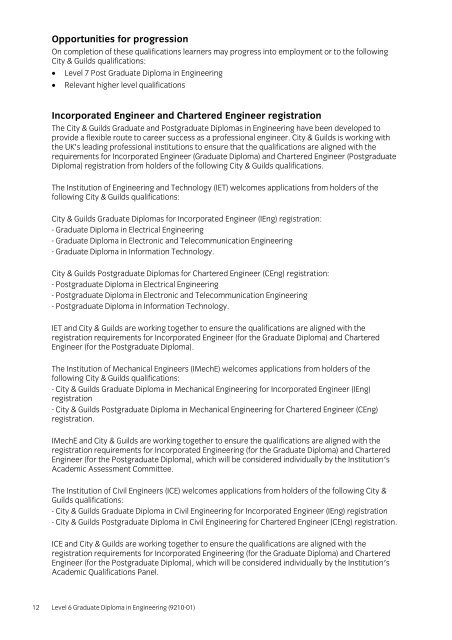 Level 6 Graduate Diploma in Engineering (9210-01) - City & Guilds