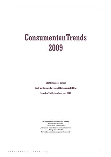 ConsumentenTrends 2009 - Supermarkt.nl
