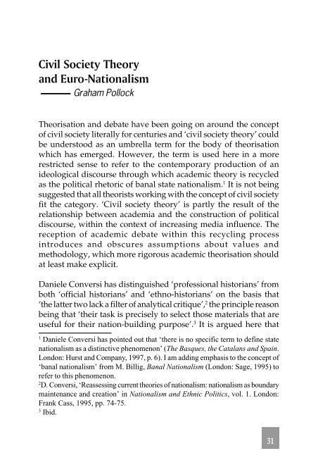 Civil Society Theory and Euro-Nationalism - University of Sussex