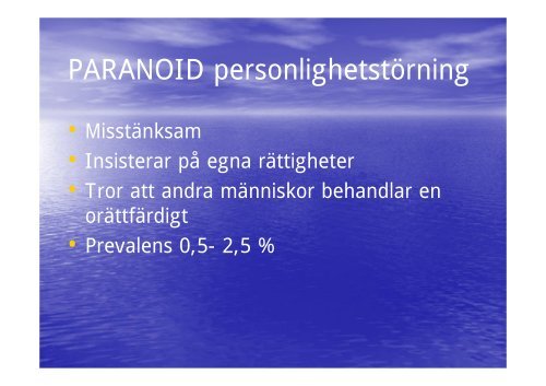 Personlighet och personlighetsstörningar