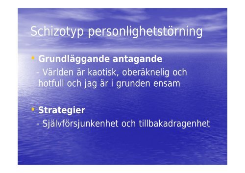 Personlighet och personlighetsstörningar