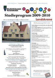 Landskrona Studieprogram 2009-2010 - Studieförbundet vuxenskolan