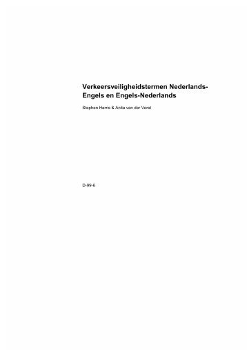 Verkeersveiligheidstermen Nederlands- Engels en Engels ... - Swov