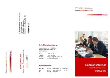 Flyer mit Anmeldeformular zum Download - Bildungszentrum Gifhorn