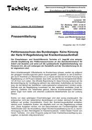 Diese Pressemitteilung als PDF Dokument - Tacheles e.V.