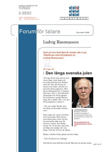 Ludvig Rasmusson - Talarforum