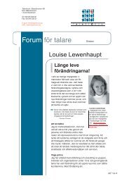 Louise Lewenhaupt - Talarforum