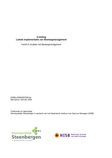 3-meting Lokale implementatie van Beweegmanagement - NISB