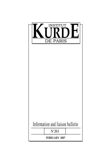 Information and liaison bulletin - Institut kurde de Paris